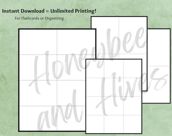 Rohling | Druckbar | Karteikarten | Bildung Printable | Mathe | Karteikarten zum Ausdrucken | Lernmaterialien | Kita-Lernen | Veränderbar