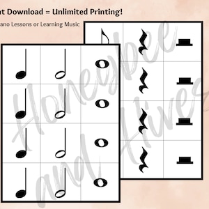 Music Note Cards | Flash Cards | Piano Lessons | Music for Beginners | Learning Music | Customizable | Piano Teacher | Digital Download