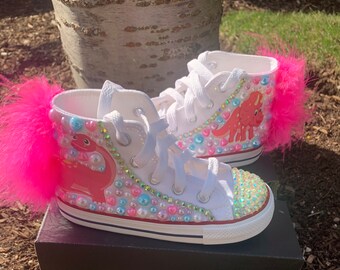 pink dino converse