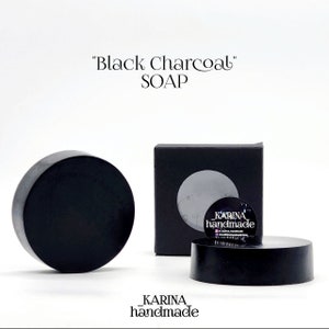 Black Charcoal Handmade Soap: Natural Face & Body Cleanser