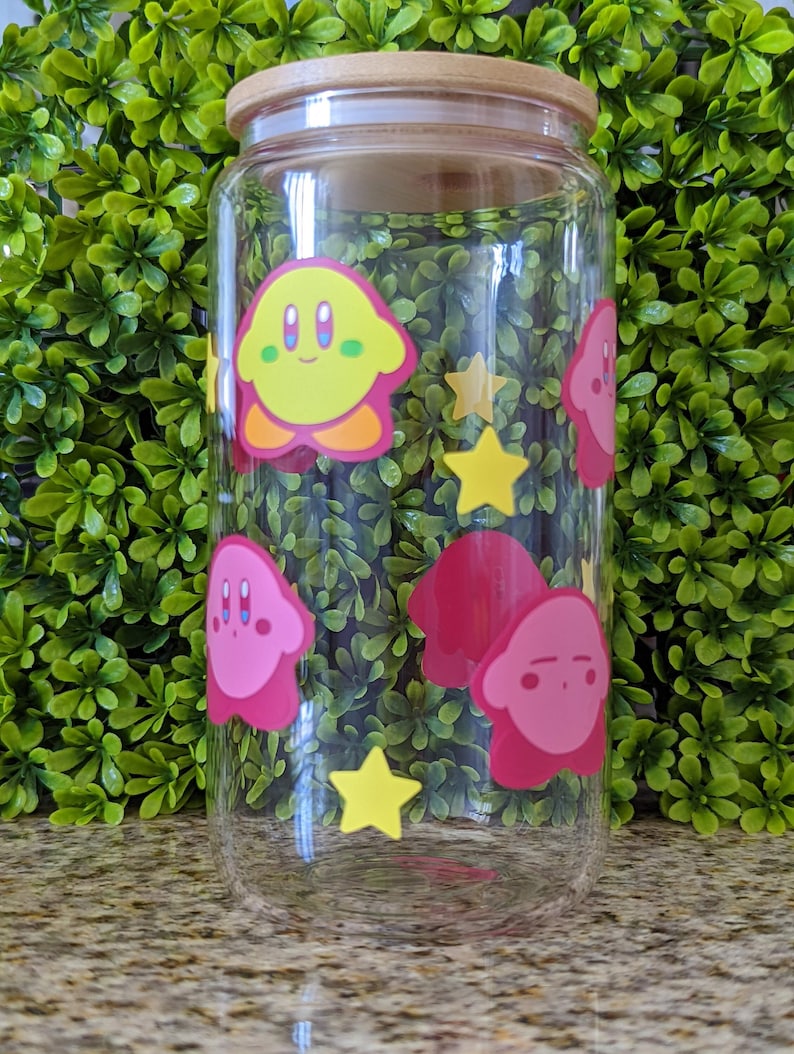 Kirby and the Amazing Mirror Glass Cup Etsy