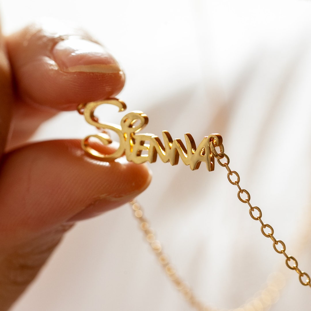Custom Cute Name Necklace for Kids,personalized Gold Nameplate Necklace,girl's Name Necklace