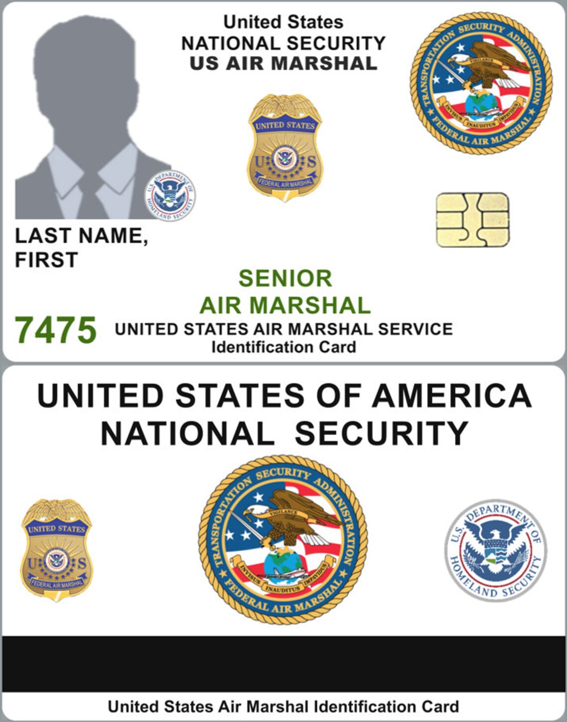 Prop Card TSA Transportation Security Administration Etsy