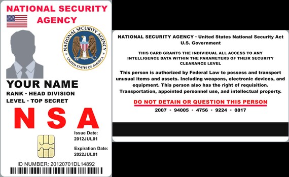 Nsa Id Card