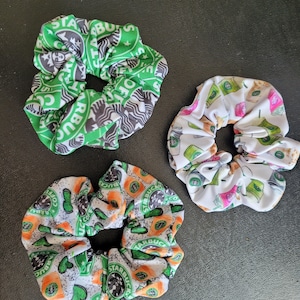 Coffee inspired scrunchies! Mix and match coffee scrunchie set, peace love coffee, floral coffee