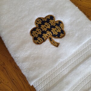 NCAA Notre Dame Fighting Irish Embroidered  Applique Handtowel, Workout Towel