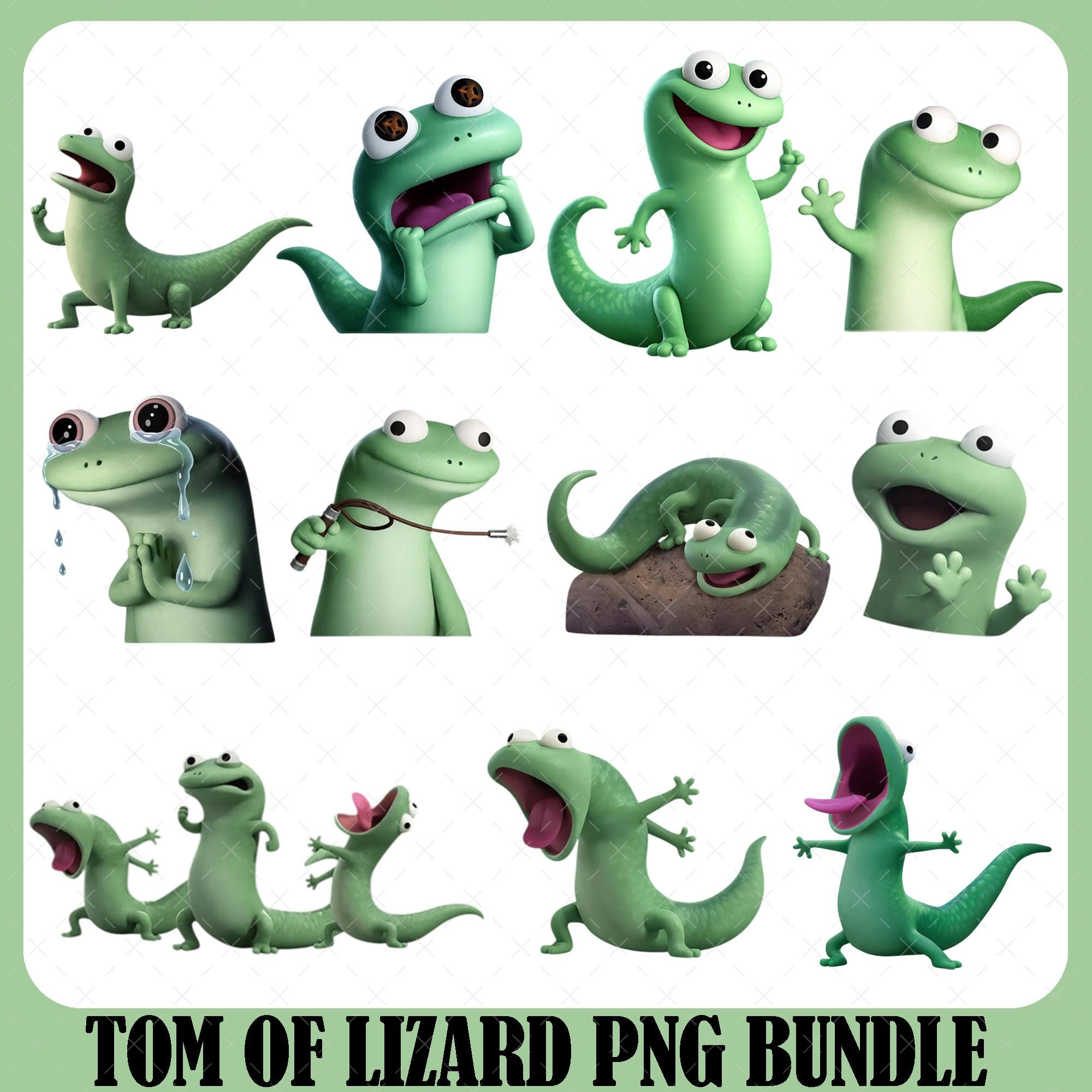10+ Funny Tom the Lizard Hoppers 2026 Png Bundle, Tom Lizard Png ...