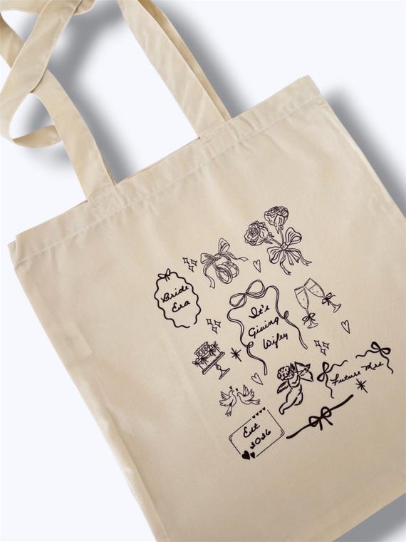 Bridal tote bag, it’s giving Wifey, Bride to be gift, Bride era, est 2026, future Mrs