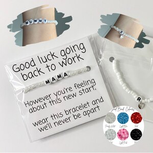 Back to work after maternity, End of maternity leave gift for Mummy, welcome back to work, Mummy charm bracelet, Mummy gifts from baby