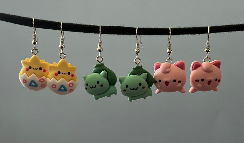 Pokemon earrings. 