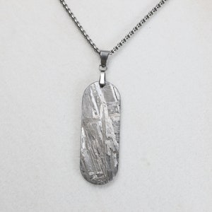 Natural meteorite carving pendant，Muonionalusta meteorite Necklace,Gift, specimen, collection
