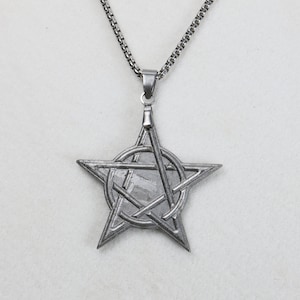 Natural Muonionalusta meteorite carving  Pentagram pendant，Muonionalusta meteorite Necklace,Gift, specimen, collection