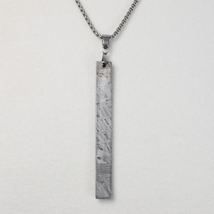 Natural meteorite carving pendant，Muonionalusta meteorite Necklace,Gift, specimen, collection 003