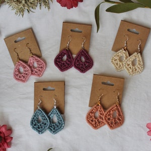 Crochet Earrings Teardrop