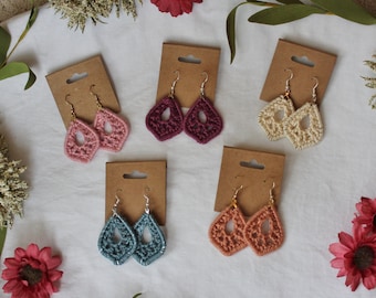 Crochet Earrings Teardrop