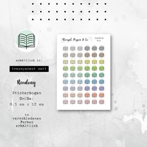 Lettura del foglio adesivo, libro | adesivi circolari trasparenti opachi | Adesivi per bullet journal, agende e calendari