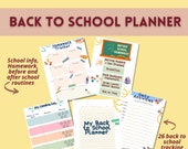 Kids School Planner Bundle: Homework, Reading Log, Checklist (Digital Download)