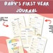 Baby Book Baby Journal First Year Baby Memory Book Baby Milestone Book ...