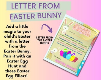 Letter from the Easter Bunny Easter Egg Tokens Non Candy Easter Egg Fillers Printable Easter Letter Easter Bunny Letter to Kids