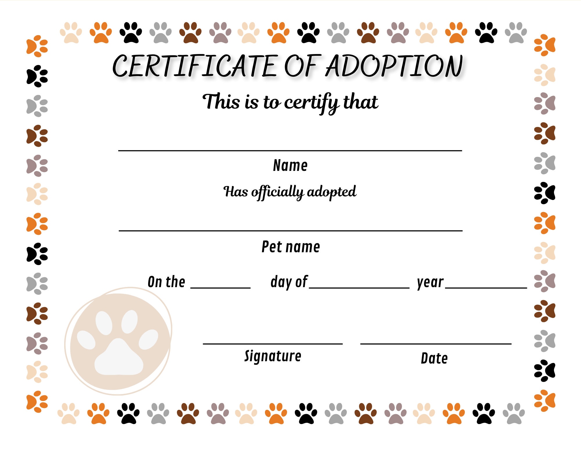 new-pet-adoption-certificates-cat-adoption-certificate-puppy-adoption-certificate-kitten-dog-turtle-rabbit-fish-certificate-of-adoption-etsy for Cat Adoption Certificate Free Printable New Pet Adoption Certificates Cat Adoption Certificate Puppy Adoption Certificate Kitten Dog Turtle Rabbit Fish Certificate of Adoption - Etsy for Cat Adoption Certificate Free Printable