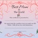 Mother's Day Best Mom Printable Award Certificate Best Mom Ever ...