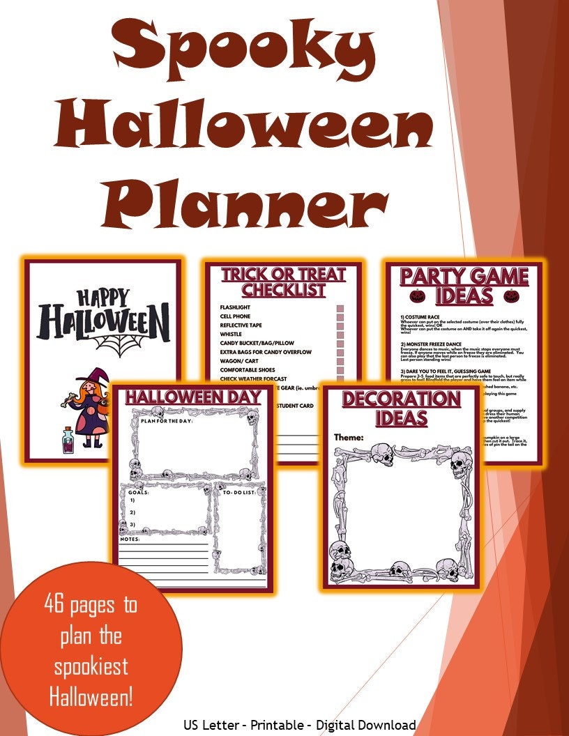 Spooky Halloween Planner Journal October Planner Halloween Party