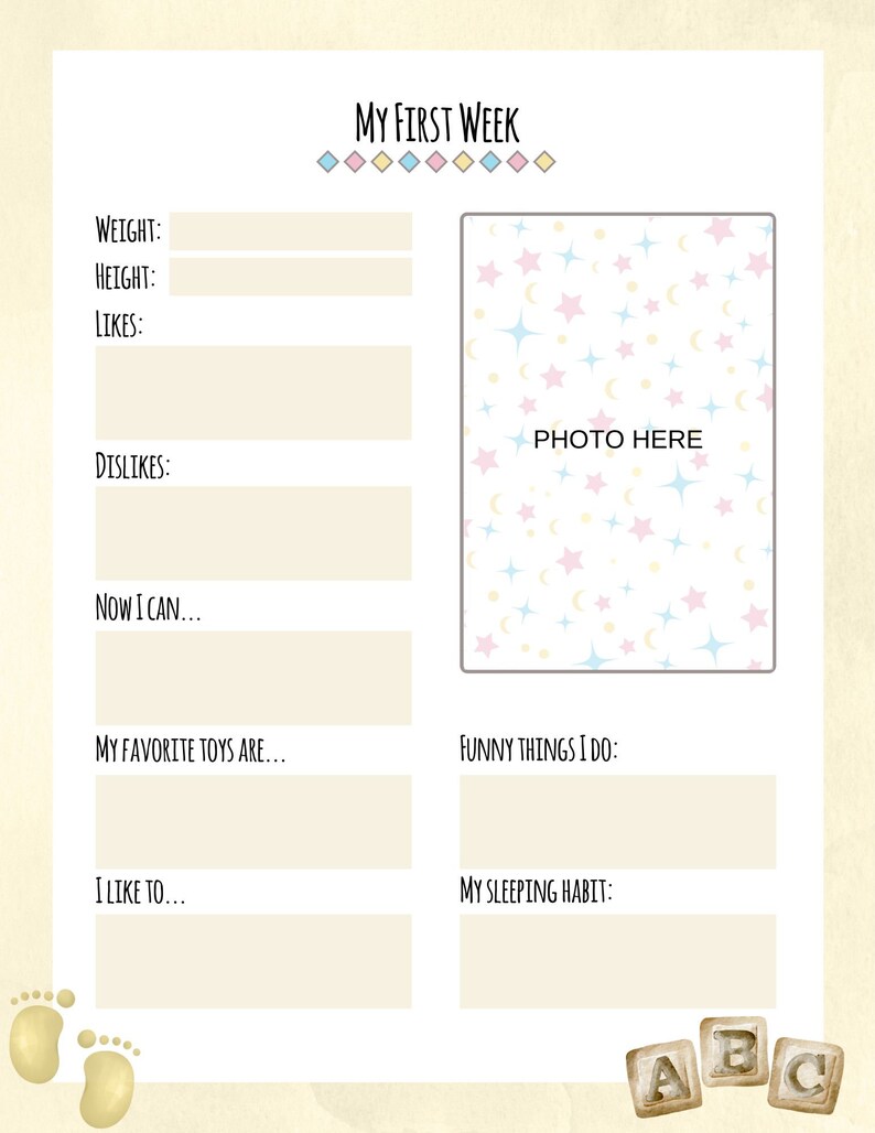 Baby Book Baby Journal First Year Baby Memory Book Baby Milestone Book ...