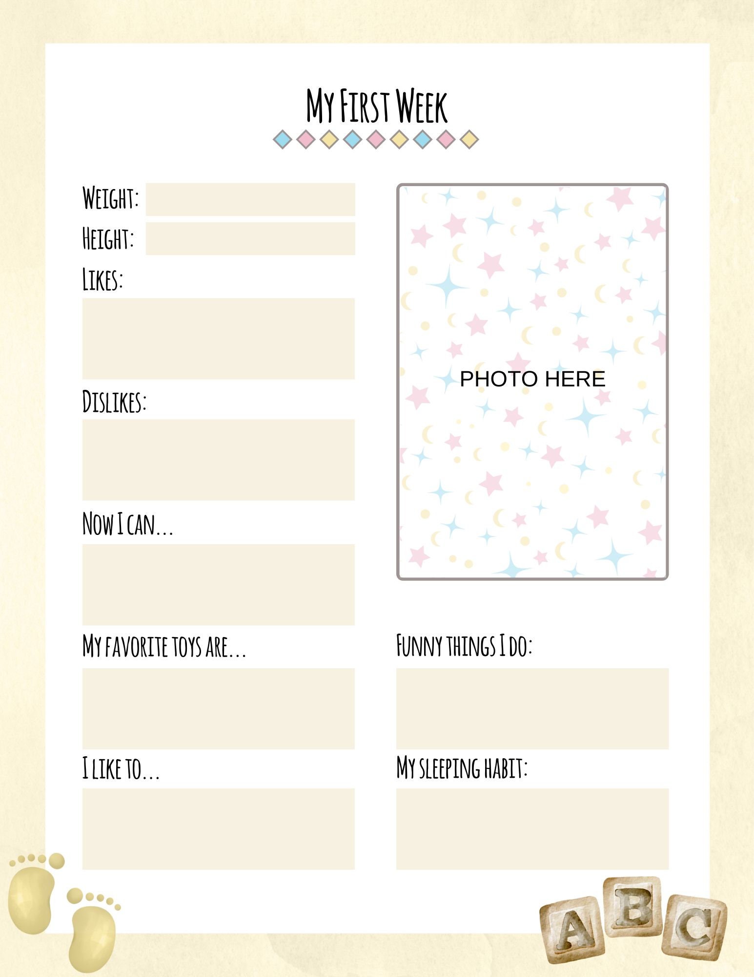 Baby Book Baby Journal First Year Baby Memory Book Baby Milestone Book