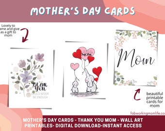 Mother's Day Card Printable Mother's Day Greeting Card Gift for Mom from the Kids Gift for Wife Gift for Grandma Gift for Sister