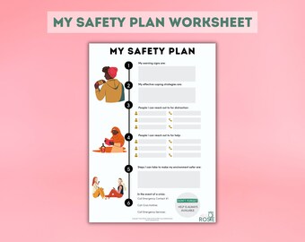 Safety Plan Worksheet for Teens Therapy Worksheets and Tools - Etsy