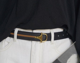 Minimalist Leather Belt, Black or Brown