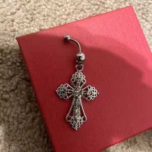 Big Y2k Diamond Gothic Dangly Belly Button Ring