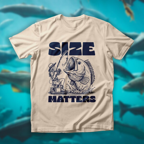 Size Matters Camicia da pesca, Felpa per pescatore con maglietta amante dei pesci, Felpa con cappuccio da pescatore, Top con umorismo sui pesci, Camicia per l'acquariofilia