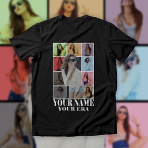 Custom Era&#39;s Tour Shirt, Custom Your Photos Shirt, Custom Eras Tour Shirt, Celebrity Fan T-Shirt, Custom Shirt, TS Version