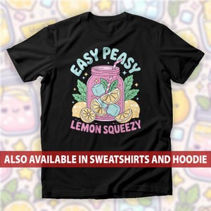 Easy Peasy Lemon Squeezy T-Shirt, Limonadenglas T-Shirt, Pastell Sommer Ästhetik Shirt, Kawaii Zitronen Liebhaber Top