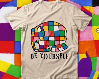 Be Yourself Shirt, World Book Day T-Shirt, Rainbow Elephant Shirt, Children&#39;s Books Sweatshirt, Book Lover T-shirt, Reading Sweatshirt