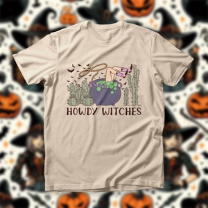 Howdy Witches Shirt, Western Halloween Shirt, Halloween Cowgirl Shirt, Spooky Western Tee, Witchy Halloween Top, Fall Festival Shirt