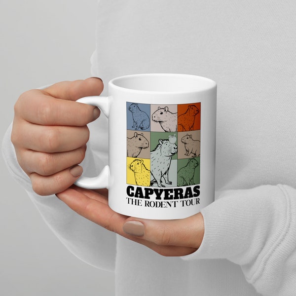 Capyeras Eras Tour Mug, Capybara Mug, Capyeras The Rodent Tour Mug, Capybara Coffee Mug, Capyeras Concert Tour Mug
