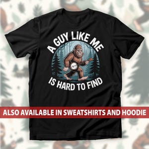 Bigfoot Banjo Player T-Shirt, A Guy Like Me Is Hard to Find Retro Sasquatch Sweatshirt, Music & Cryptid Lovers Hoodie, Forest Creature Tee