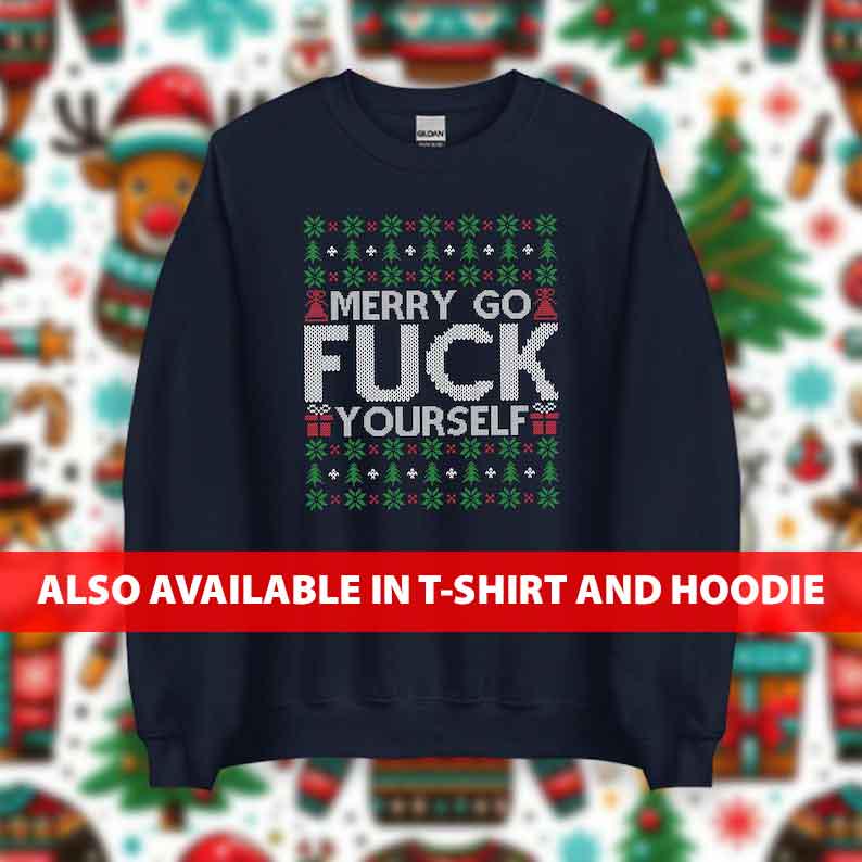 Deck The Halls Not Your Family Divertente Natale Per Adulti Felpa - Foto 3