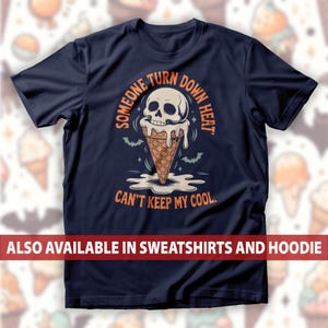 Melting Skull Ice Cream T-Shirt: Spooky Halloween Summer Tee
