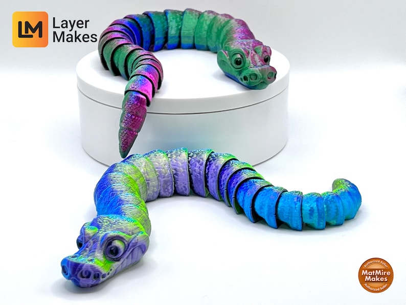3D Printed Articulated Baby Ball Python - Etsy