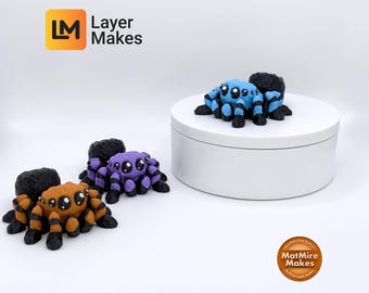 Articulated Mini Spider Figurine | 3D Printed Posable Desk Toy for Spider Lovers