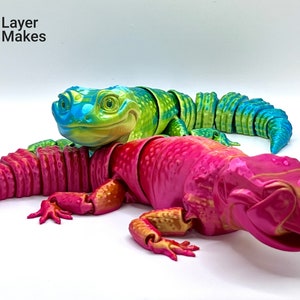 3D Printed Articulated Leopard Gecko