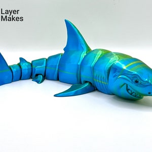 3D Printed Articulated Great White Shark