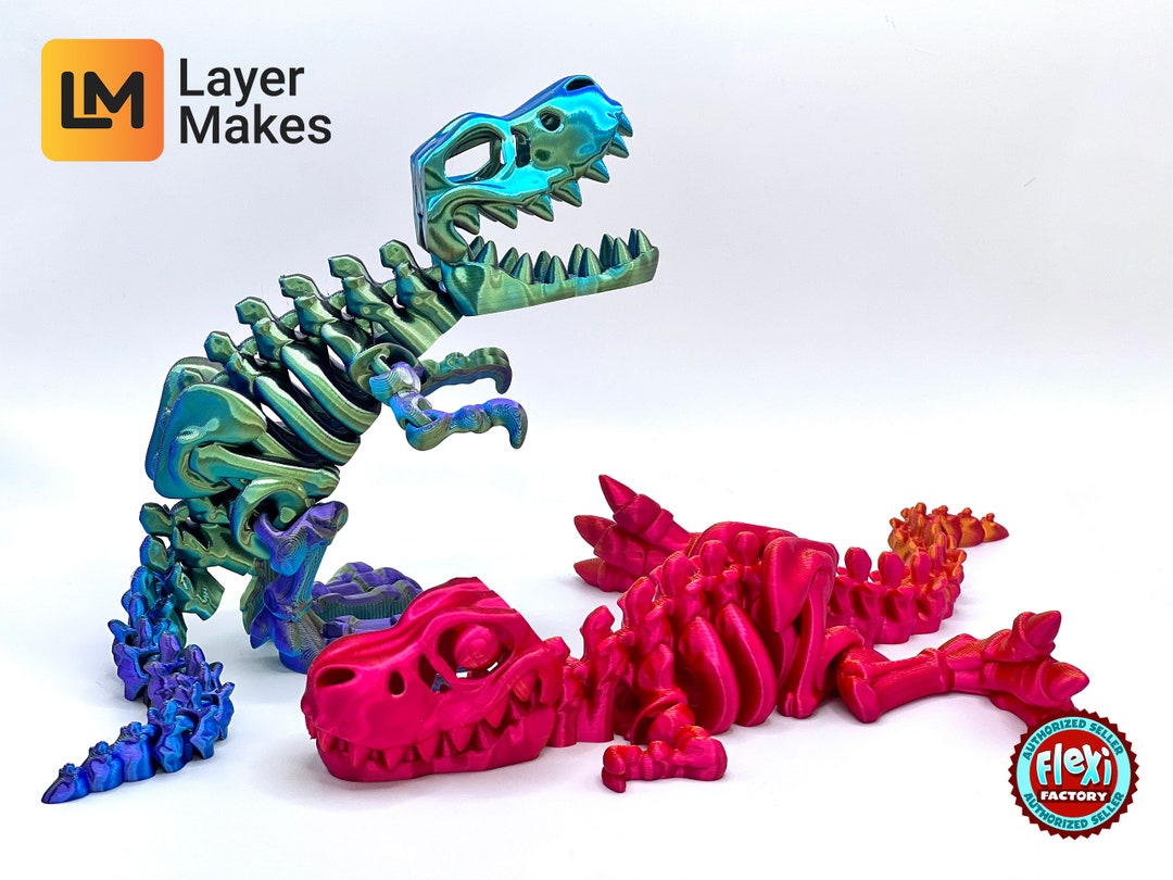 3D Printed Articulated Trex Skeleton Etsy