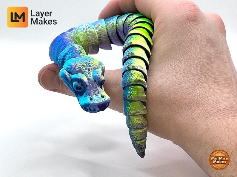 3D Printed Articulated Baby Ball Python - Etsy