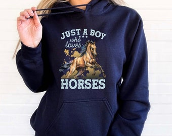Sweat à Capuche Femme équitation Et Amoureuse Des Chevaux - Design équestre, Coupe Classique