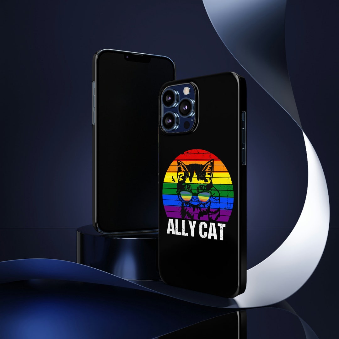 LGBT Ally Cat Be Kind Rainbow Funny LGBTQ Kindness Love Sign Language