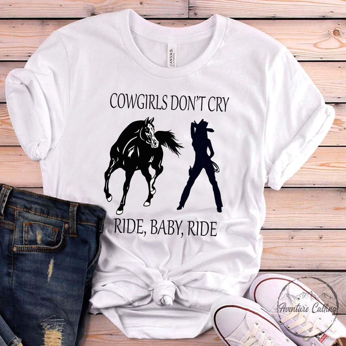 休日限定 Cowgirls Shirt, Horse Don't Gift Ride Baby Ride Dry トップス